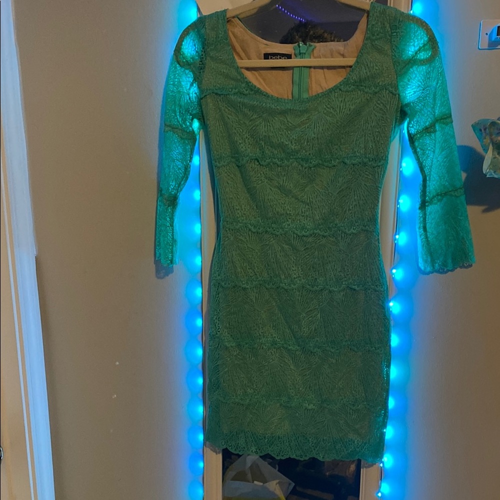 Chic Green Lace Dress